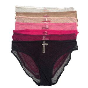 Victoria’s Secret 7-Pack Womens Days Of The Week Sheer Polka Dot Panties XXL